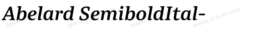 Abelard SemiboldItal字体转换
